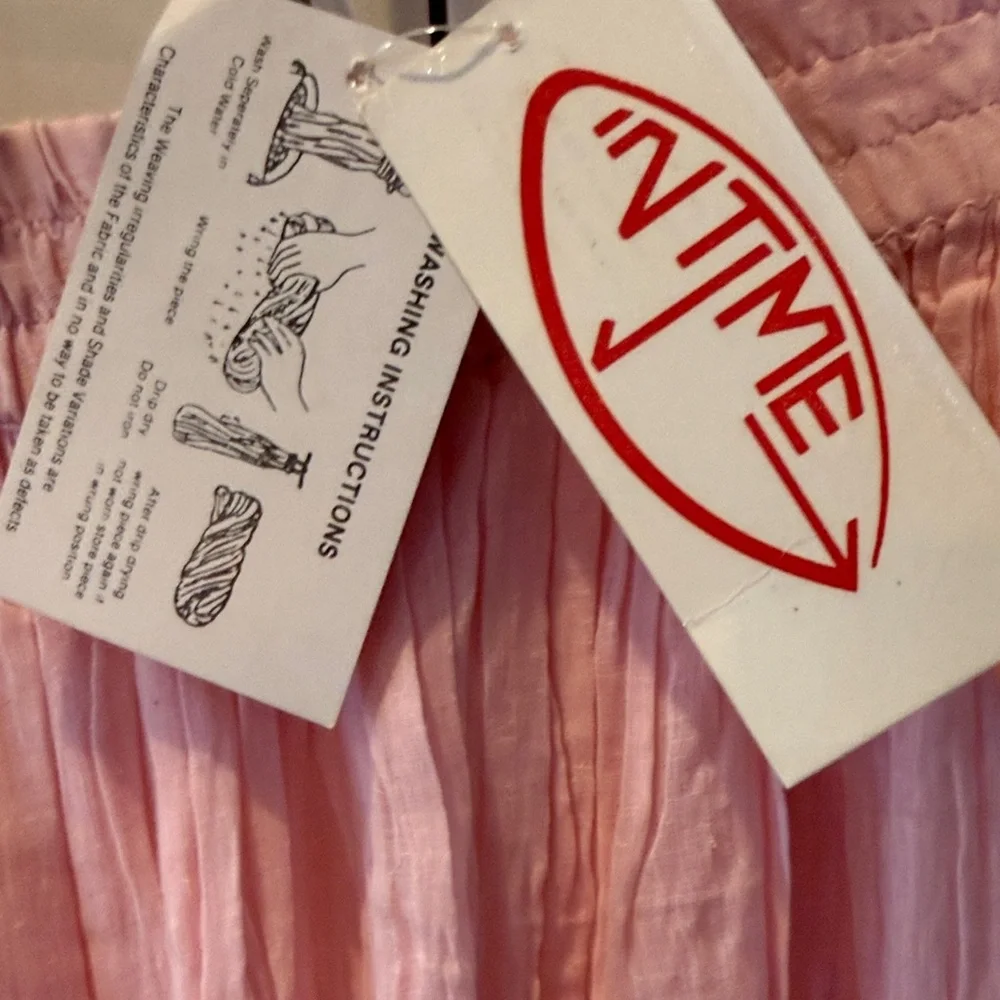 100% cotton Chic Pink Swim Coverup gauze pants - Picture 2 of 5